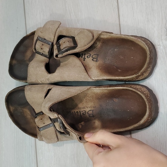 Birkenstock Betula Women Arizona Taupe Sandals Flats shoes sz 37/6 - Picture 6 of 12